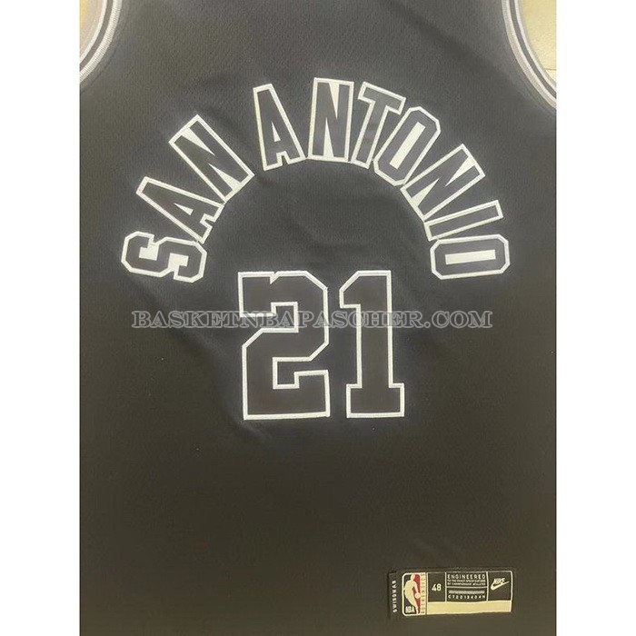 Maillot San Antonio Spurs Tim Duncan NO 21 Statement 2022-23 Noir